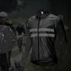 Wosawe Windbreaker Jacket عالية الوضوح ركوب الدراجات سترة الرجال نساء مقاوم للماء السلامة ركوب الدراجات MTB دراجة Raincat