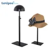 Bordshat rack butik fönster display rekvisita mössa hängande konsol skrivbord peruk display rack metall hatt display stativ hyllan