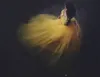 王女の黄色い庭の花の女の子の服の服のボールガウンレースシフォンティーンのページェントドレス子供正同パーティープロムガウンローブデフート