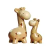 Mother and child deer ceramic crafts creative ornaments personalize glazed animal home office desk porcelain decor hand-made gifts