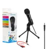 SF-910 Microphone for Phone 3.5mm Cable Wired with Tripod Stand PC Mic for Computer Laptop Karaoke Studio Desktop Recording