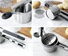 Stainless Steel Potato Ricer with 3 Interchangeable Fineness Discs Silicone Grip Handles Manual Masher for Potatoes Fruits Vegetables YP433