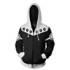 3d zip up هوديي الرجال أنيمي 3d طباعة تأثيري البلوز طويلة الأكمام هودي الشارع الشهير سستة سترة محب