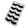 5 Pairs 3d Vizon Kirpik Tam Şerit Vizon Kirpik makyaj Yanlış Eyelashes Doğal Uzun El Yapımı Sahte Göz Kirpik