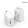 UL FCC Certified US Plug 5V 1A 2A USB Fast Charger Travel Wall Charger Mobiltelefon Adapter för iPhone Samsung Black White Hxqt