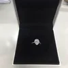 Klasik Parlak Gözyaşı Yüzük Orjinal Kutusu Doğum Hediyesi ile Pandora 925 Gümüş Büyük cz Elmas Yabani Mizaç Lady Ring için