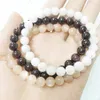 MG0315 Bracciale con granato pietra di luna da 8 mm Set Bracciale energetico con pietra solare naturale Bracciale con pietra preziosa Chakra di equilibrio di alta qualità2865