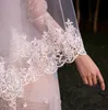 Hot Sale Shoulder Length Wedding Veils Appliqued Single Layer Lace Appliue Edge Bridal Veil Custom Made Head Dresses