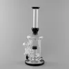 Prosty szklany Jet Black Kolor Honeycomb Szkło Bong Bubbler Rury wodne Heady Oil Rury Wodne Bongs Dab Rig Percolator Bubbler