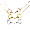 2019 Nueva moda de alto pulido snaffle bit Equitation joyería para mujeres Delicado 925 collar de plata amante de los caballos de plata esterlina