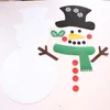 DIY Войлок Рождественский Снеговик украшения Рождественские подарки Новый год двери Гобелен Xmas украшения Дети Ручная Принадлежности WX9-1589