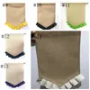 Burlap Flag Diy Jute Ruffles Flags Portable Blank Banner Easter Garden Decorations 14 Colors DHW321