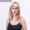 Nieuwe mode vrouwen bruiloft elegante slingers rose bloem krans kroon hoofdband strand floral fotografie rekwisieten haarband accessoires