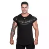 Новейшие летние бренда мужчины Tees изогнутые подол бодибилдинг футболка повседневная печать спортивные стрингеры одежда фитнес мужская футболка 3 цвета D-43