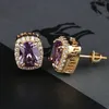 10 Colors for Options Fashion Men Women Earrings Gold Silver Color CZ Earrings for Men Women Nice Gift