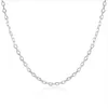 925 Sterling Silver Plated 2mm Square Word Chain Kvinnor Hummer Klasögon Smidig kedja Mode Smycken Storlek 16 18 20 22 24 inches EC12