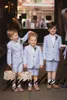 Boys Suits Slim Fit Tuxedo voor Bruiloft 2 Stuk Kinderen Formele Wear Holiday Outfits Dressy Daisy Boy Dress Past (Shorts + Jacke) t