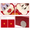 Cadeau cadeau enveloppes rouges chinoises argent rat exquis festival belle 6pcs 2021 papier bonne chance bonne année1