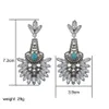 Europeand America Beautiful Fashion Or Argent en cristal clair Boucles d'oreilles élégant Turquoise Dangle Boucles d'oreilles pour les femmes