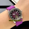 Nowy 5067a-022 Purple teksturka Dial Tourbillon Automatyczna damska zegarek 316l stalowa skrzynia fioletowa gumowa pasek mody sportowy pphw lady wa233e