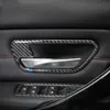 BMW F30内部カーボンファイバーカードアハンドルボウルデカールステッカートリムカバーカースタイリング2013-2018 3GT 3シリーズアクセサリー