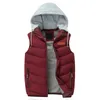 Gilet casual da uomo 2019 Gilet senza maniche in cotone Homme Gilet staccabile con cappuccio