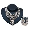Charming Black Champagne Silver Crystals Jewelry 2 Pieces Sets Necklace Earrings Bridal Jewelry Bridal Accessories Wedding Jewelry5843812
