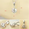 925 Sterling Silber sechs Klaue Kristall Zirkon Anhänger Schmuck weibliche Modelle niedliche Retro-Mode Kristall Schmuck Fabrik Großhandel