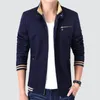 Heren Casual Jacket Beste Kwaliteit Mode Stand Hals Effen Kleur Rits Opening Slanke Casual Street Wear Jacket