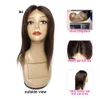 KissHair Brown escuro 4x4 Fechamento de renda Wig Middle/Free Parte reta Hair Human Lace Wig Brazilian Remy 150% densidade