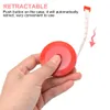 Mini Push Button Tape Measure Retractable Flexible Measuring Tape 1 Piece 150 cm Retractable Ruler with Push Button Round- Random Color