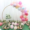 Shiny Gold Wedding Decoration Arches flower stand Floral Balloons Metal Rack circle Background Wrought Iron Shelf Decorative Party Backdrops metal DIY props