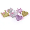 Baby Girl Hairband Glitter Bow Hair Rubber Bands Shinning Toddler Princess Headwear Fashion Hair Accessories Heart Imperial Crown DHW3620