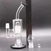 Water Glass Bongs Hookahs Arm Tree Perc TORO Bong 9 inches 18mm Joint Smoking Bongs Pipes with Two Percs Double Recycler Cigars Hookah