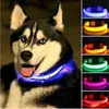 Hundhalsband Nylon LED-hundhalsband för husdjur Nattsäkerhet Blinkande Glow In The Dark Hundkoppel Hundar Lysande fluorescerande halsband Djurtillbehör