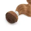 # 30 ljus gyllene brun brasiliansk kroppsvåg mänsklig hår buntar 3/4 buntar 16-24 tum remy mänskliga hårförlängningar Kina grossist