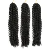 Lanzhi 16 cal Passion Twist Hair Ombre Blondynka Water Wave 80g / PC Czeski Braid Crochet Platforma Syntetyczne Przedłużanie Włosów LZ06Q