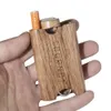 COURNOT high quality Natural Wooden Dugout With Ceramic One Hitter Bat Pipe 46*78MM Wooden Dugout Box Smoke Pipes Accessories