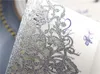 Glitter Laser Cut Karty zaproszenia ślubne Hollow Bridal Prysznic Karty Weselne Zaręczyny Urodziny Biznes Graduation Karta Zaproszenie