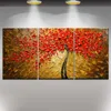 Stretched Frame Ready To Hang 100HandPainted Abstract Tree Landscape Modern Knife Oil Painting 3pcs set Home Decor 002298S4271562