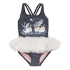 Baby Girls Dogs Cats Swimwear 2019 Girls Tutu Swimsuit Kids One Pieces Swimwear para niñas para 80-140cm