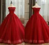 Red Barco Pescoço 3D Flores Renda Prom Quinceanera Vestidos Real Imagem 2020 Beading Crystal Applique Espartilho Corset Doce 16 Vestido Vestidos de Novia