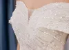 2019 New Style Light Champagne Princess Wedding Dresses Off Shoulder Sequins Sweetheart Ball Gown Bridal Dress Robe De Mariee