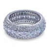 Hot Sale Hiphop Diamond Ring för män 18k guldpläterade smycken Bling Cubic Zirconia Hip Hop Ring