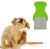 Dog Cat Head Włosy Włochy Nit Grzebień Pet Safe Pchle jaja Dirt Dust Remover Ze Stali Nierdzewnej Pielęgnacja Szczotki Do Zębów Szczotki DHL za darmo