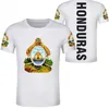 Honduras T Shirt DIY Gratis Anpassad Namn Nummer Hat T-tröja Nation Flaggor HN Land Skriv ut Foto Logo Honduran Spanska Kläder