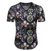 Nueva camiseta Vintage para hombre con cuello en V Harajuku divertidas camisetas con estampado 3D, camiseta de estilo urbano de Hip Hop para hombre, camisetas de calle de verano