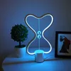 Balance LED -bordslampa smart lampara magnetiska midair switch USB kreativt sovrum sovrum nattljus dubbel hjärta färgglad gåva55434444