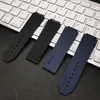 Top quality soft Nature rubber silicone strap Men watchband watch band for Hublo strap for Big bang belt 2519mm hub logo on5634400