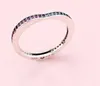 Luxe Designer Ring Authentic 925 Sterling Zilveren Sprankelende Arcs Love Rings Set Originele Geschenkdoos voor Pan-Dora Rainbow CZ Diamond W204